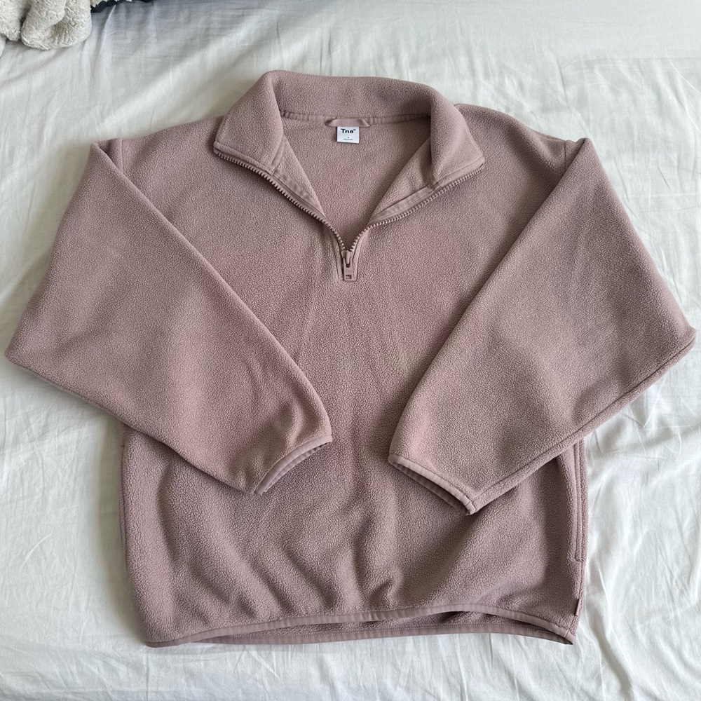 Aritzia Pink Fleece Sweater